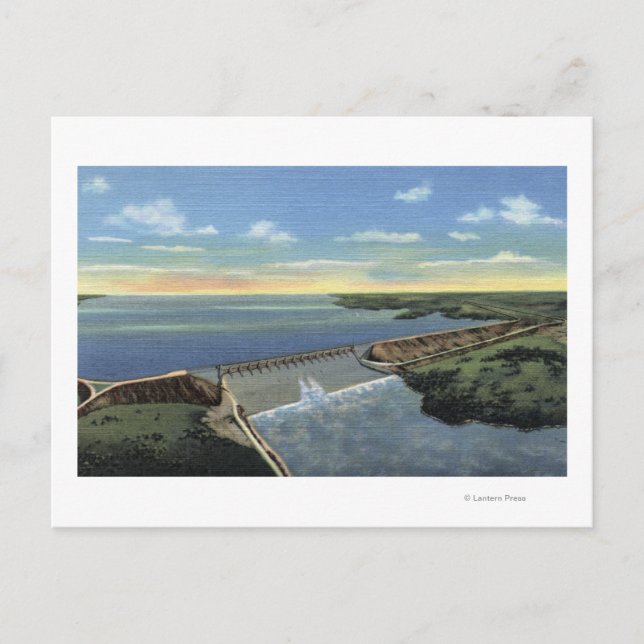 Carte Postale Barrage John Martin (Caddoa) sur la rivière Arkans (Devant)