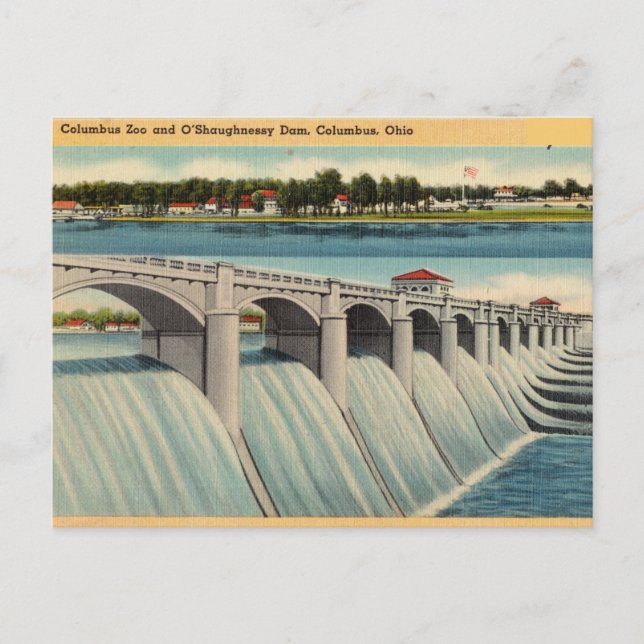 Carte Postale Barrage O'Shaughnessy, Columbus, Ohio (Devant)