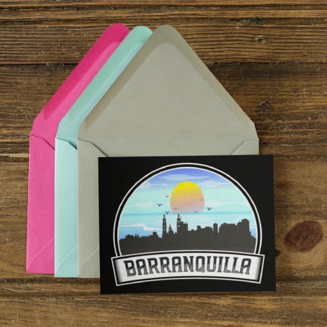 Carte Postale Barranquilla Colombie Skyline Panorama (Barranquilla Colombia Postcard)