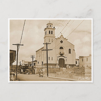 Carte Postale Barranquitas Porto Rico Cathédrale 1941 Vintage