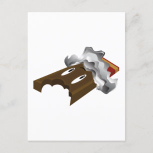 Carte Postale Barre de chocolat - Bite
