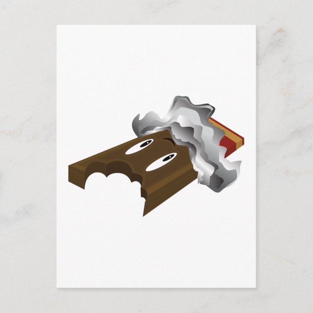 Carte Postale Barre de chocolat - Bite (Devant)