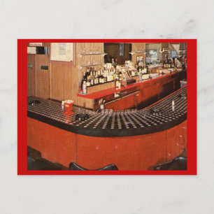 Carte Postale Barre rouge Retro Vintage