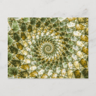 Carte Postale Barres marbrées - Mandelbrot Art