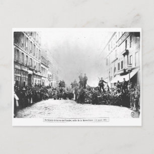 Carte Postale Barricade dans la rue de Flandre