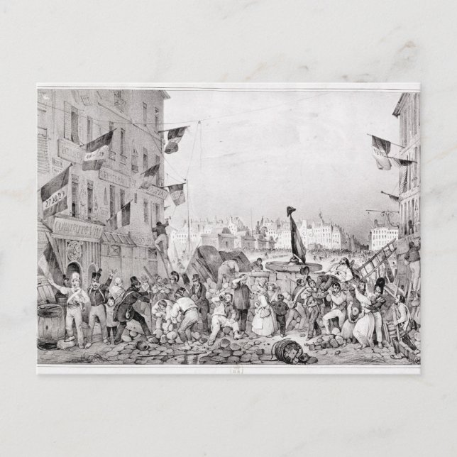 Carte Postale Barricade de la rue Dauphine (Devant)