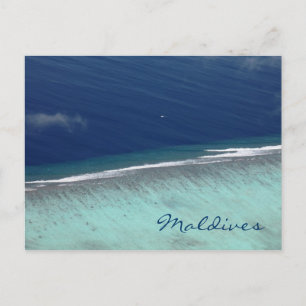 Carte postale barrière de corail des Maldives
