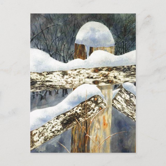 Carte postale "barrière de neige" (Devant)