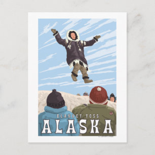 Carte Postale Barrow, Alaska Blanket Toss Vintage voyage