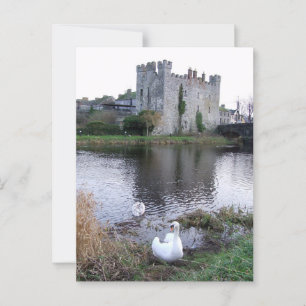 Carte Postale Barrow River Swan, White's Castle Athy Co. Kildare