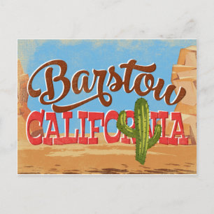 Carte Postale Barstow California Cartoon Desert Retro Travel