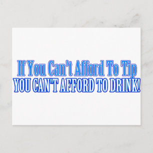 Carte Postale Bartender dit :