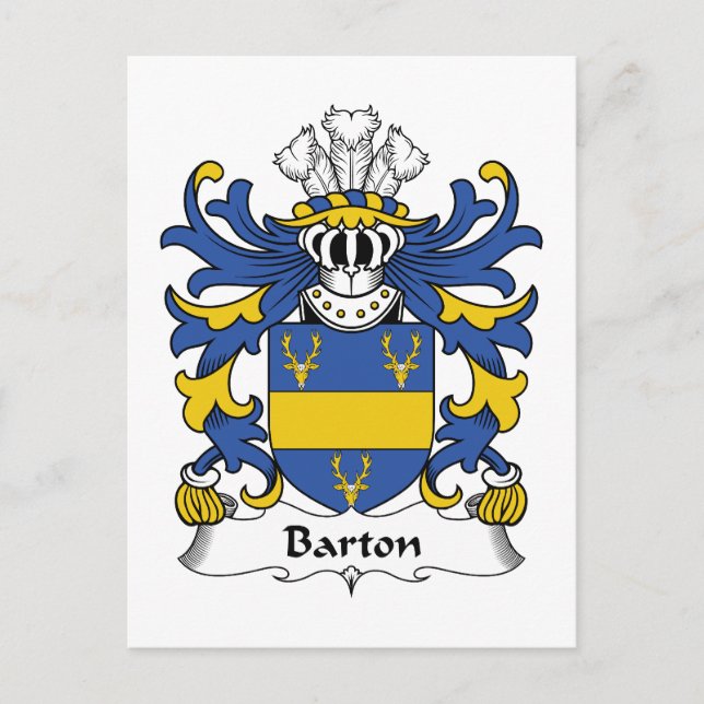 Carte Postale Barton Family Crest (Devant)