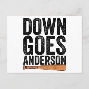 CARTE POSTALE BAS ANDERSON DRÔLE DE CADEAU DE BASEBALL ANDERSON