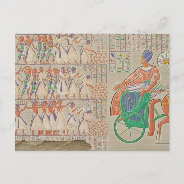 Carte Postale Bas-relief à Medynet-Abou, Palais des Rois à (Devant)