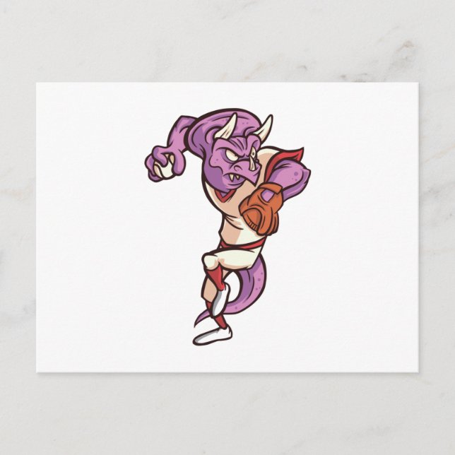 Carte Postale Base-ball des dinosaures (Devant)