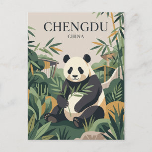 Carte Postale Base de recherche sur le panda géant de Chengdu en
