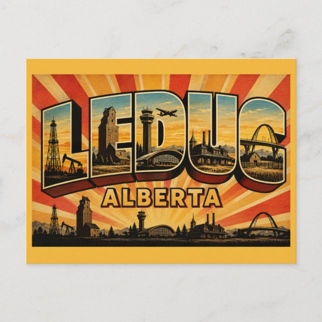 Carte Postale Base industrielle de Leduc en Alberta (Devant)
