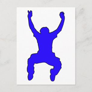 Carte Postale BASE Jumper Silhouette Falling Jump