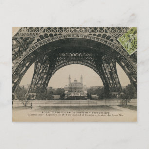 Carte Postale Base tour Eiffel noir et blanc