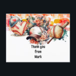 Carte Postale Baseball 50th Birthday Party Merci<br><div class="desc">Votre 50e anniversaire est une étape spéciale qui mérite une grande célébration ! Je suis si contente que vous ayez passé un bon moment à votre soirée de baseball, et je suis honoré d'avoir pu le partager avec vous. Merci tant pour m'avoir invité, et je suis impatient de voir ce...</div>