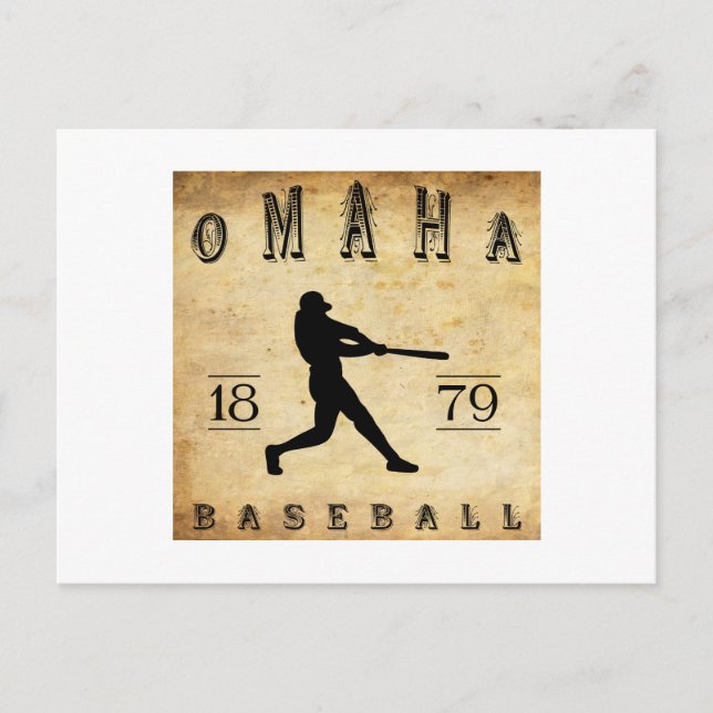 Carte Postale Baseball à Omaha Nebraska 1879 (Devant)