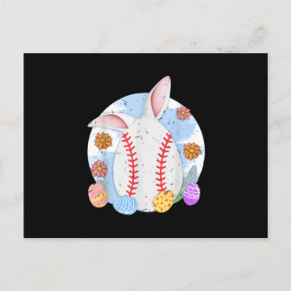 Carte Postale Baseball Bunny Pâques Funny Bunny Pâques Baseball