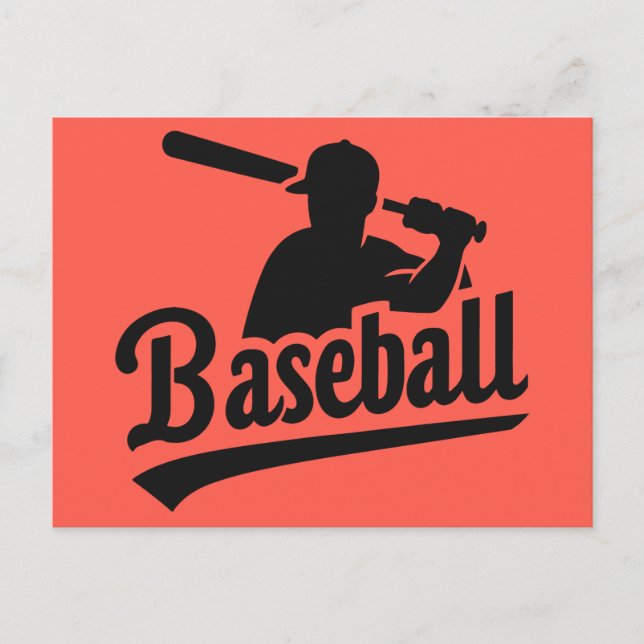 Carte Postale Baseball couleur personnalisé (Devant)