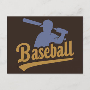 Carte Postale Baseball couleur personnalisé
