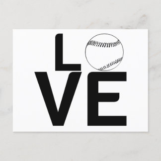CARTE POSTALE BASEBALL LOVE