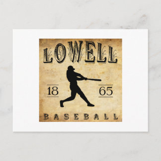 Carte Postale Baseball Lowell Massachusetts 1865