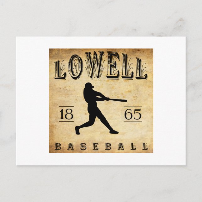 Carte Postale Baseball Lowell Massachusetts 1865 (Devant)