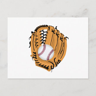Carte Postale Baseball Mitt and Ball