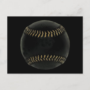 Carte Postale baseball noir