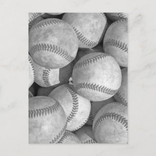 Carte Postale Baseball noir et blanc