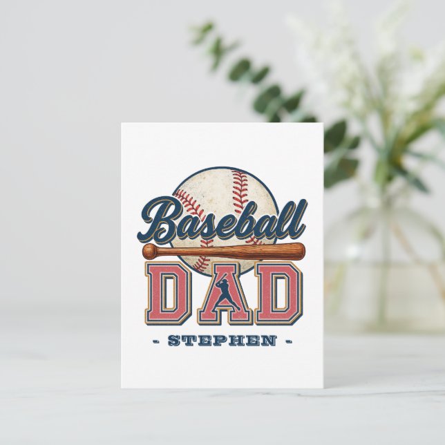 Carte Postale Baseball Papa - Classique (Debout devant)