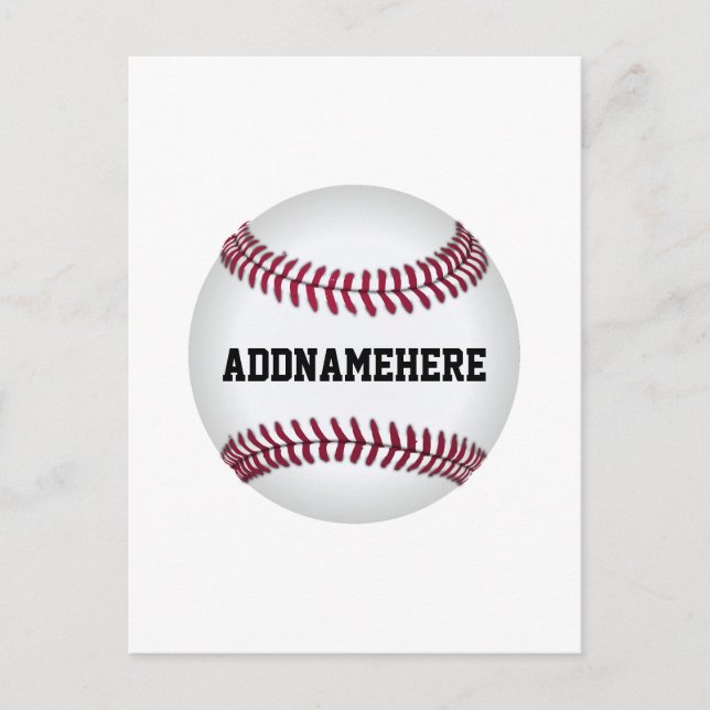 Carte Postale Baseball personnalisé (Devant)