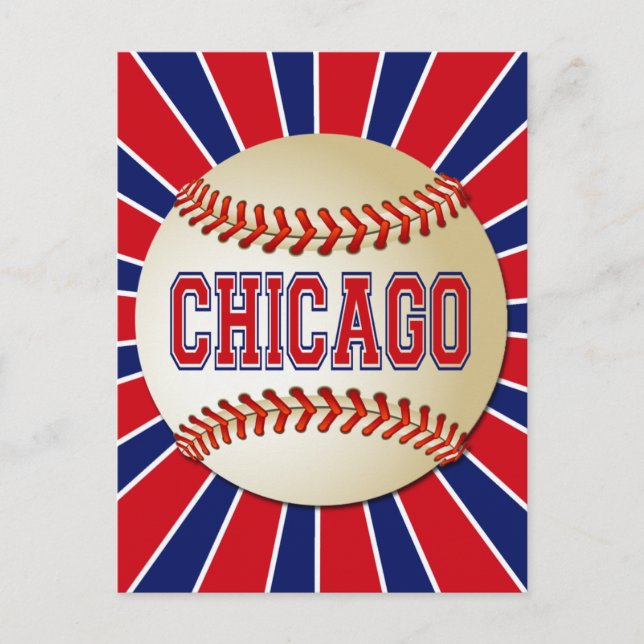 CARTE POSTALE BASEBALL RETRO CHICAGO (Devant)