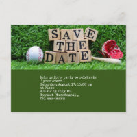Baseball sauvez la date avec balle sur vert
