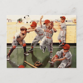 Carte Postale Baseball vintage pour enfants
