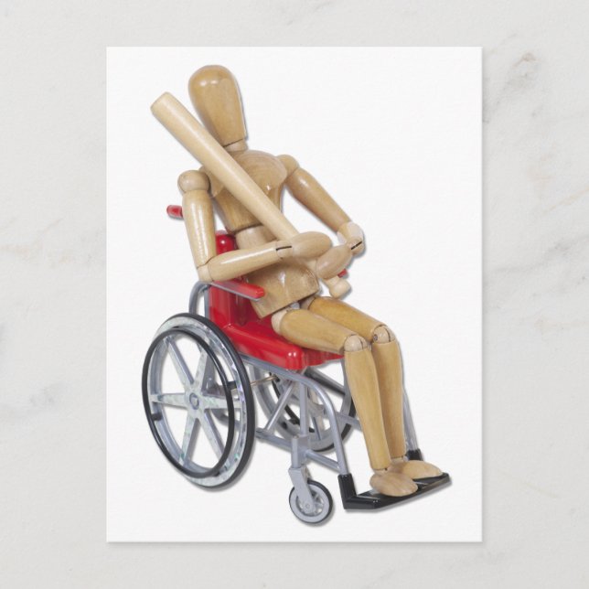 Carte Postale BaseballBatFauteuil roulant (Devant)