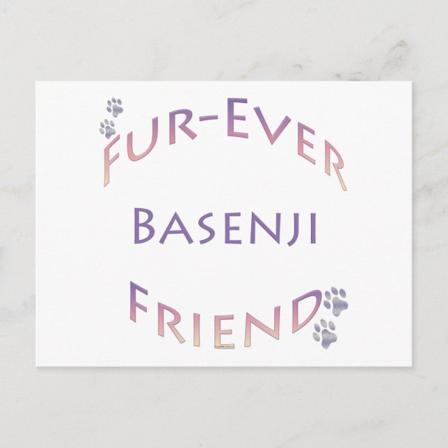 Carte Postale Basenji Furever (Devant)