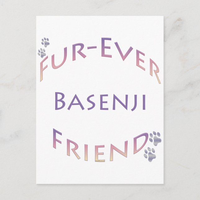Carte Postale Basenji Furever (Devant)
