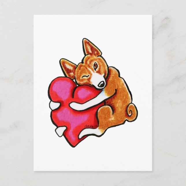 Carte Postale Basenji Love (Devant)