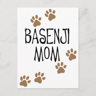 Carte Postale Basenji Maman