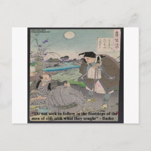 Carte Postale Bashō & Citation Célèbre
