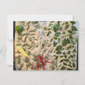 Carte Postale Basil et poivrons