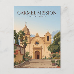Carte Postale Basilique de la mission de Carmel Californie