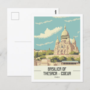 Carte Postale Basilique de Thesaca Coeur Paris Lieu de voyage