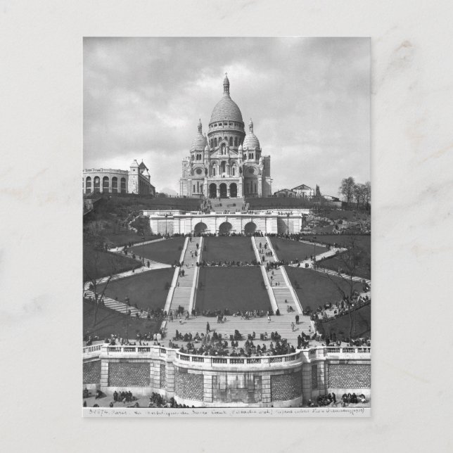 Carte Postale Basilique du Sacre-Coeur, Montmartre, 1876-1910 (Devant)